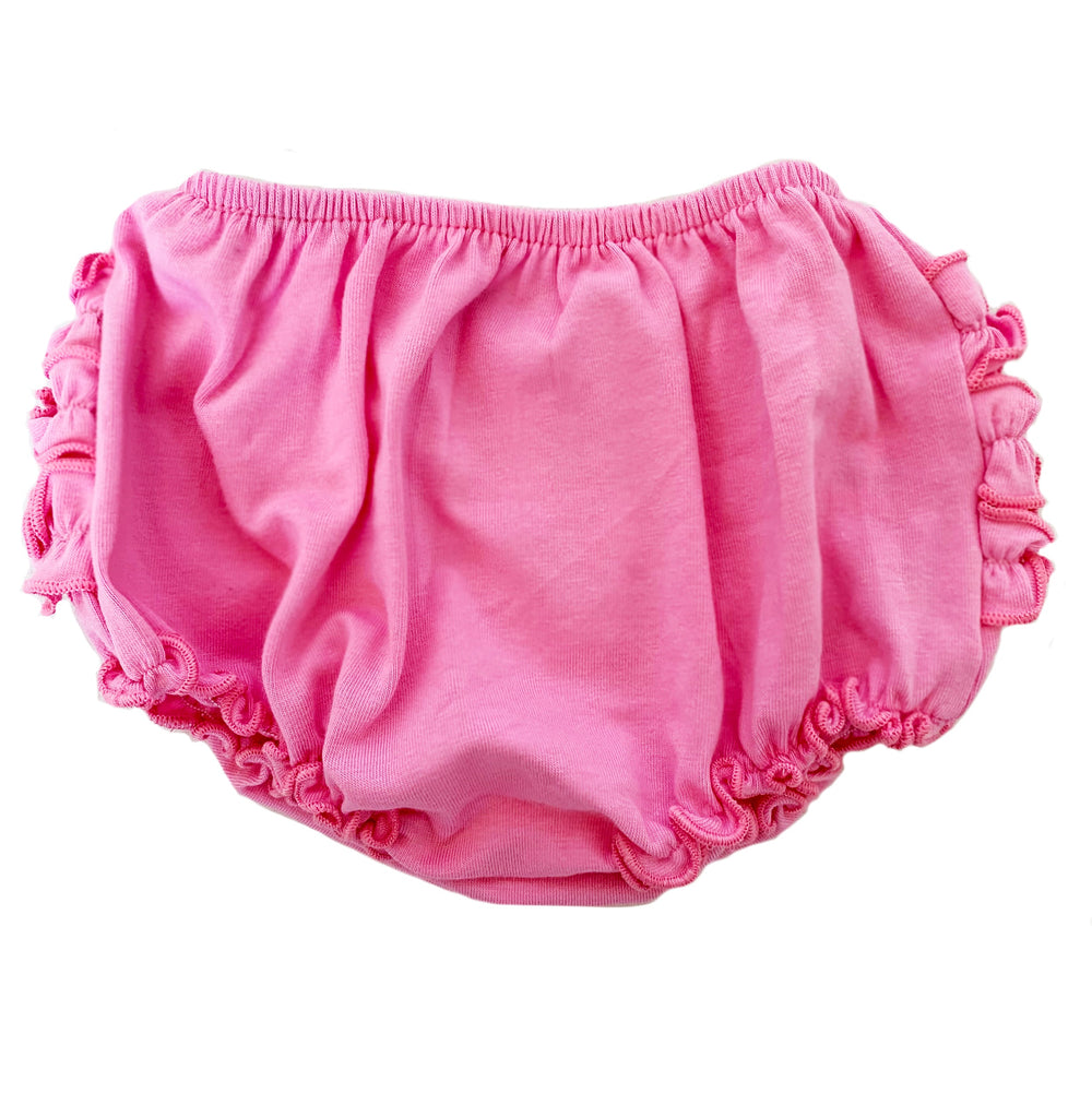 AnnLoren Baby & Toddler Girls Pink Knit Ruffled Butt Bloomer Diaper Cover-1