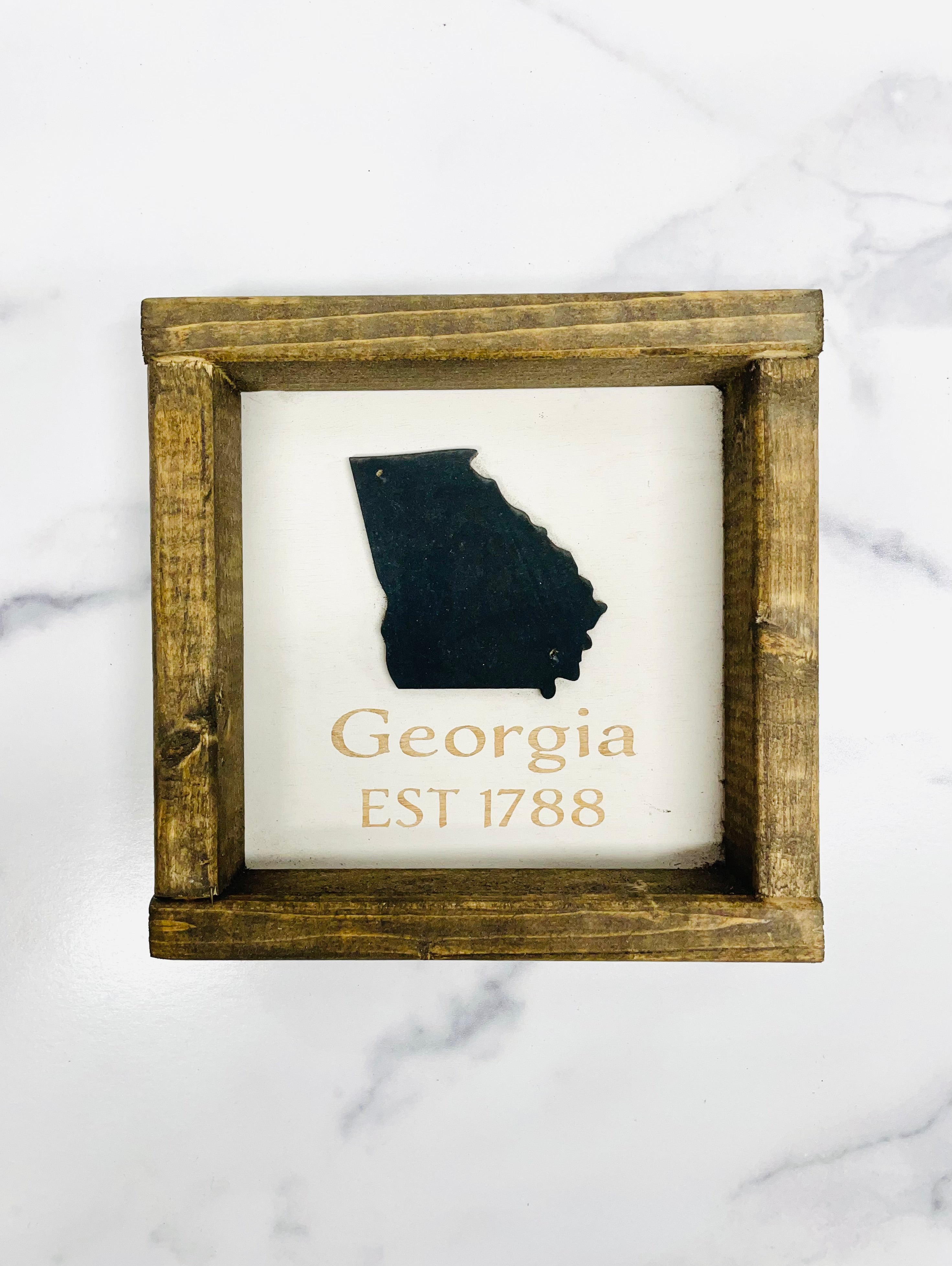 Georgia Established Date Wooden Sign-0